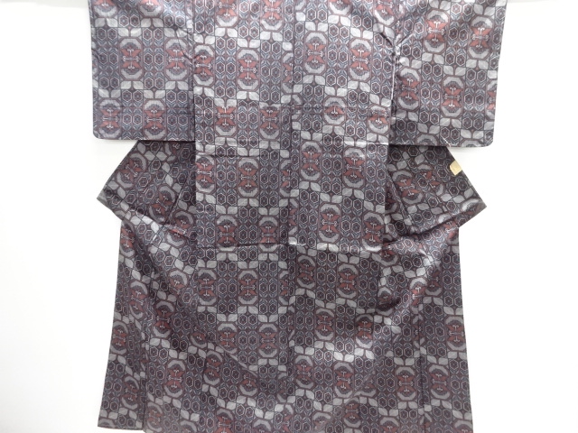 JAPANESE KIMONO / NISHIJIN DENSHO TSUMUGI / ENSEMBLE / UNUSED / WOVEN ABSTRACT